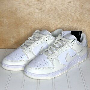 Nike Dunk Low Top Sneakers Women’s 10.5 Sail White NIB Athletic Shoes